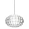Hello Honey® 16" White Capiz Seashell & Black Oblong Ceiling Light